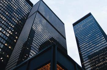 View of tall buildings in a city