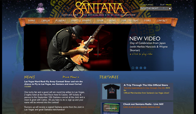 Screen shot of santana.com