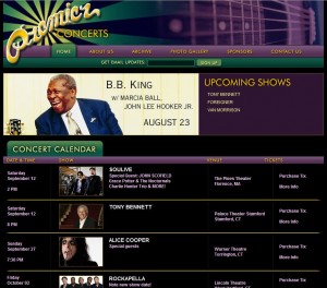 Screen shot of premiereconcerts.com