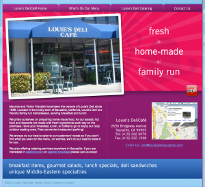 Screenshot of louiesdelisausalito.com