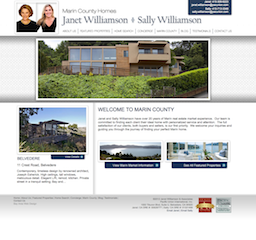 A home on a hill is featured on the website for Janet and Sally Williamson