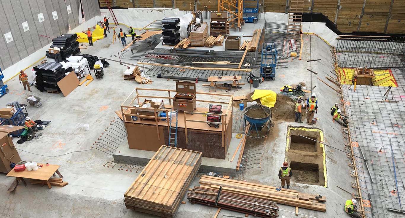 Aerial view of the yard at Channel Lumber