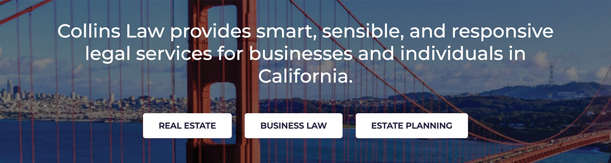 Screenshot example of imagery on collinslawcorp.com