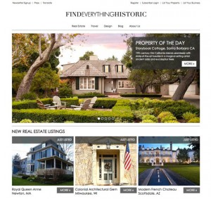 Property listings featured on Find Everything Historic's website