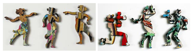 Wooden puzzle pieces