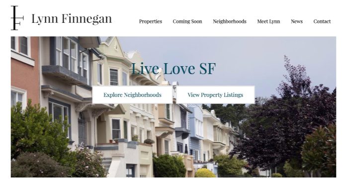 San Francisco homes featured on Lynn Finnegan's real estate website