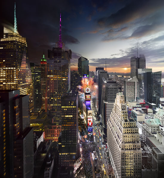 Steve Wilkes photo of Times Square, New Year's Eve, Day To Night, 2011