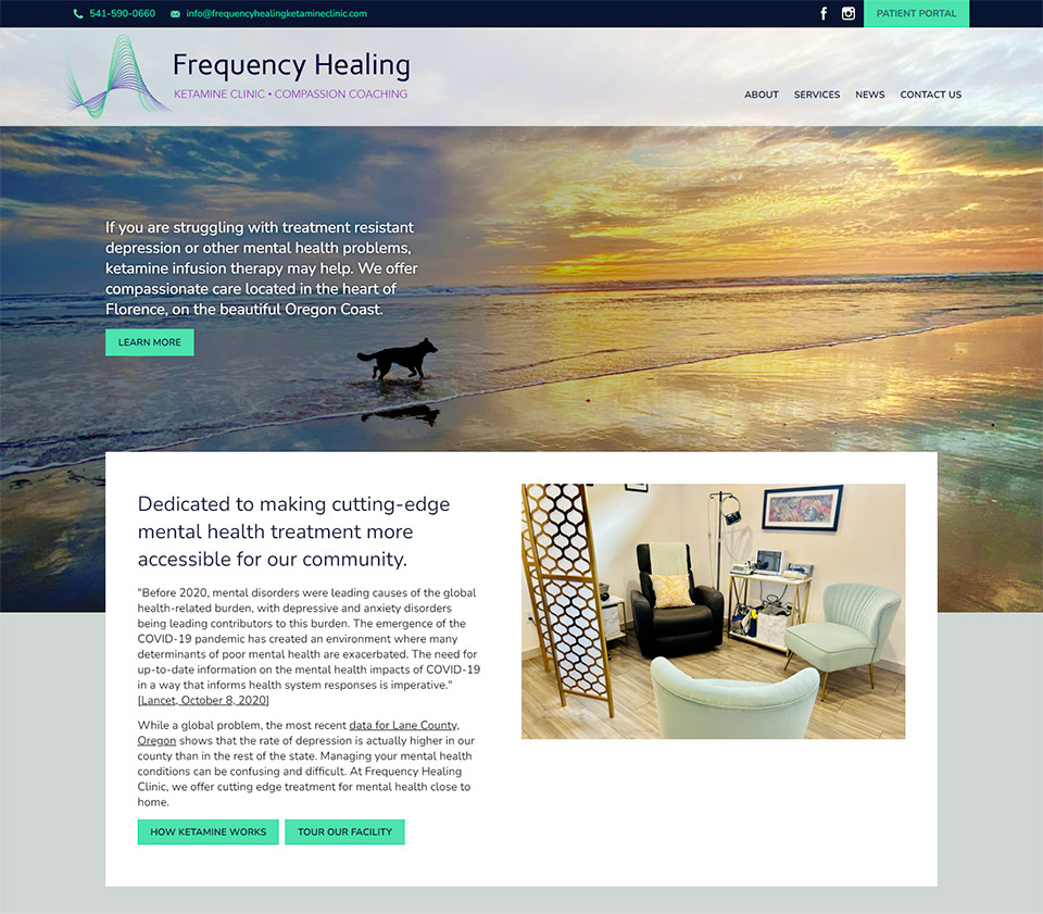 Frequency Healing homepage