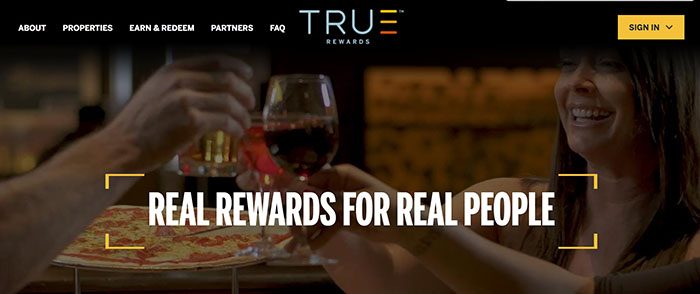 True Rewards Homepage