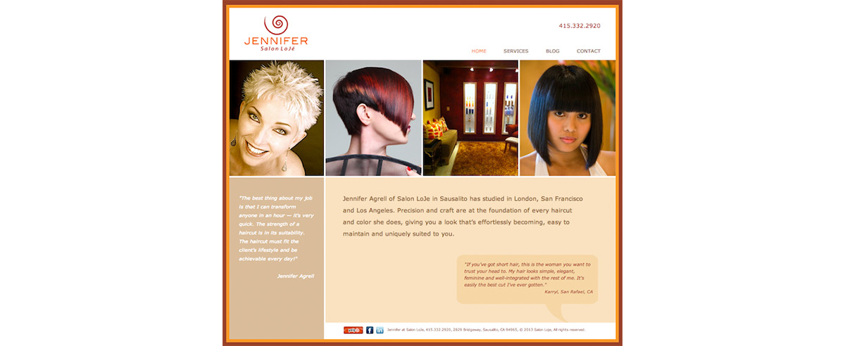 Image for post about Salon Loje.com: A Complete Redesign for Sausalito's Most Established Hair Salon