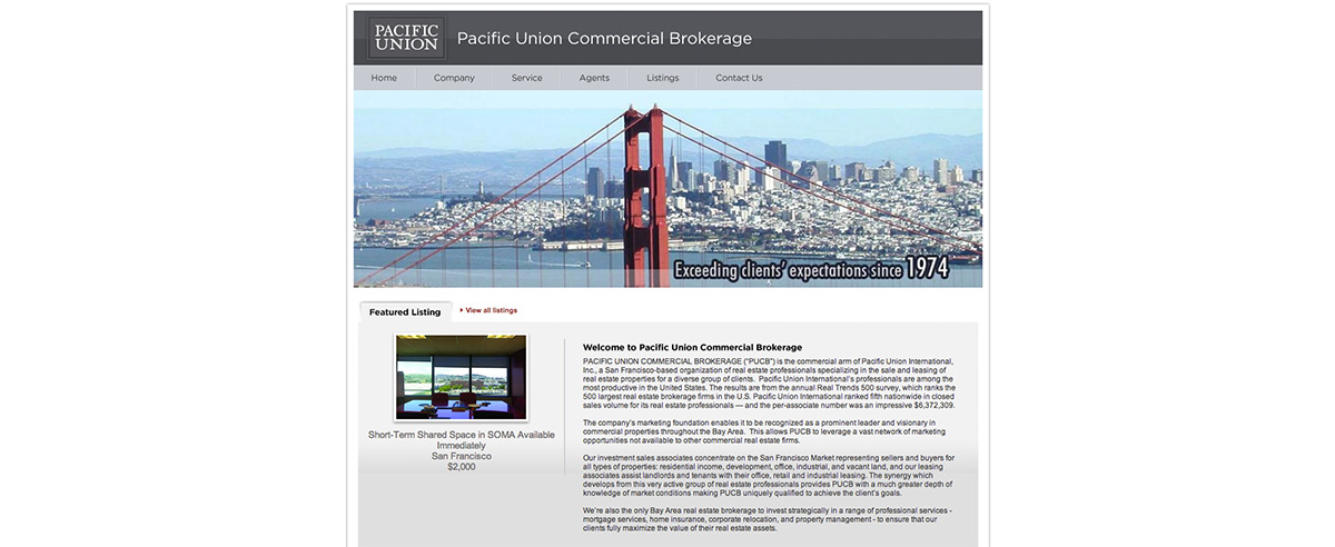 Image for post about New Site Launch - Pacific Union Commercial Brokerage