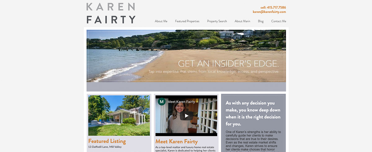 Image for post about Marin County Realtor Karen Fairty Site Re-Design