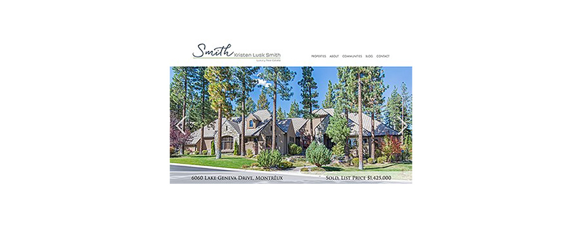A house in the woods, is featured on the website for agent Kristen Lusk Smith