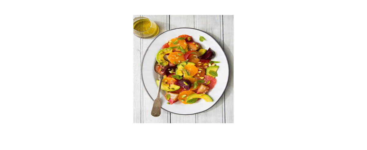 A plate of food featured on a wooden table