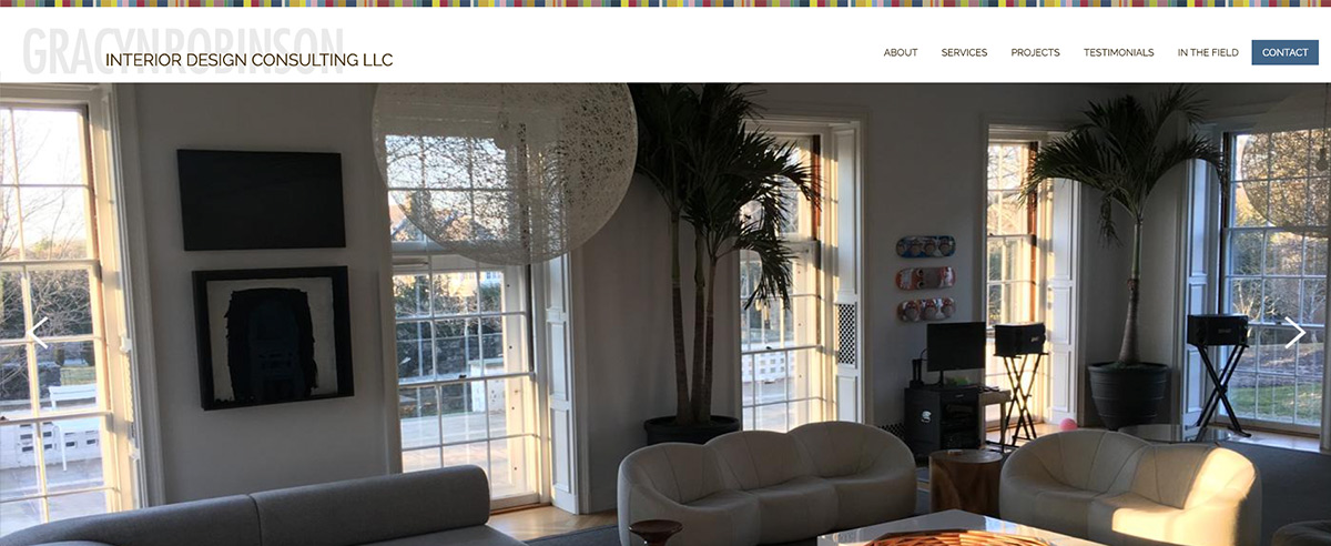 Image for post about A Dynamic and creative website for Interior Designer Gracyn Robinson