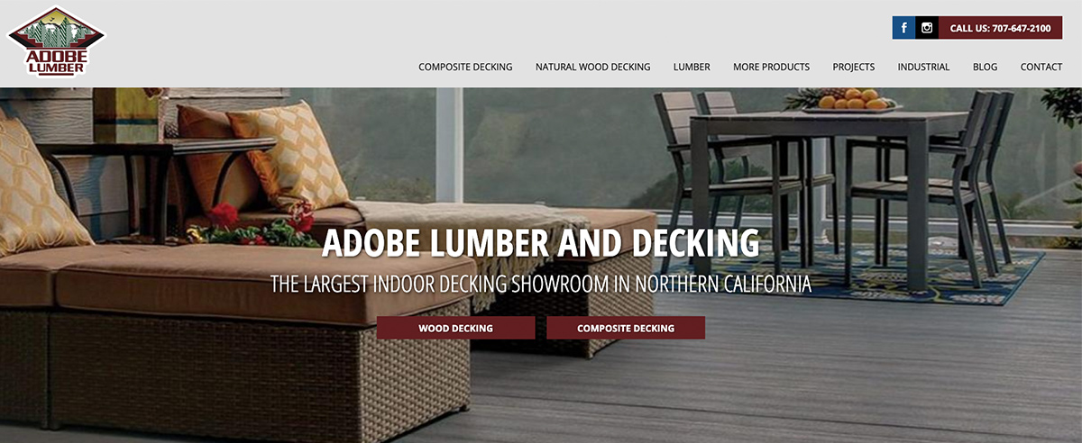 Image for post about Adobe Lumber Website Redesign