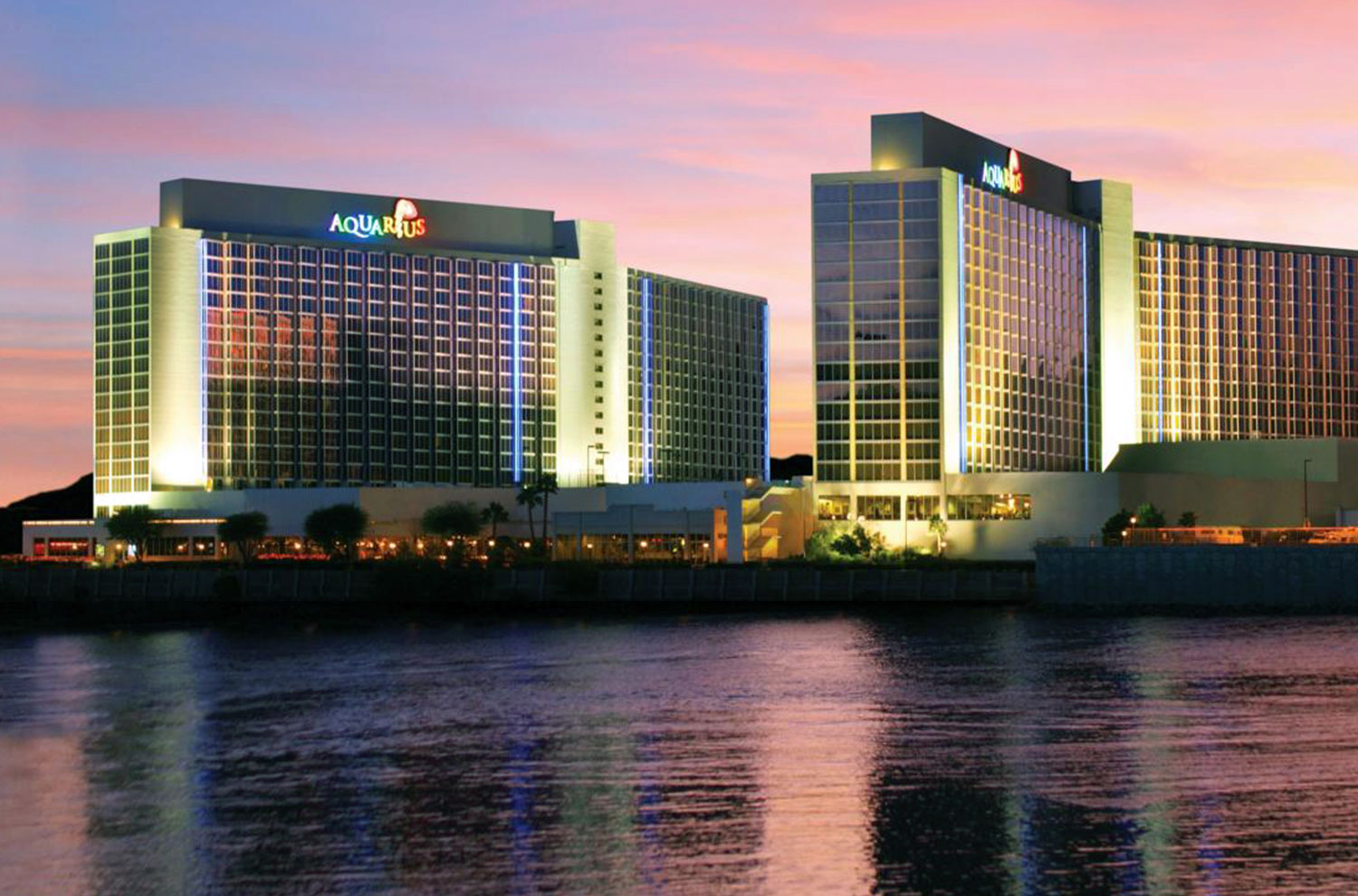 Exterior view of Aquarius casino resort
