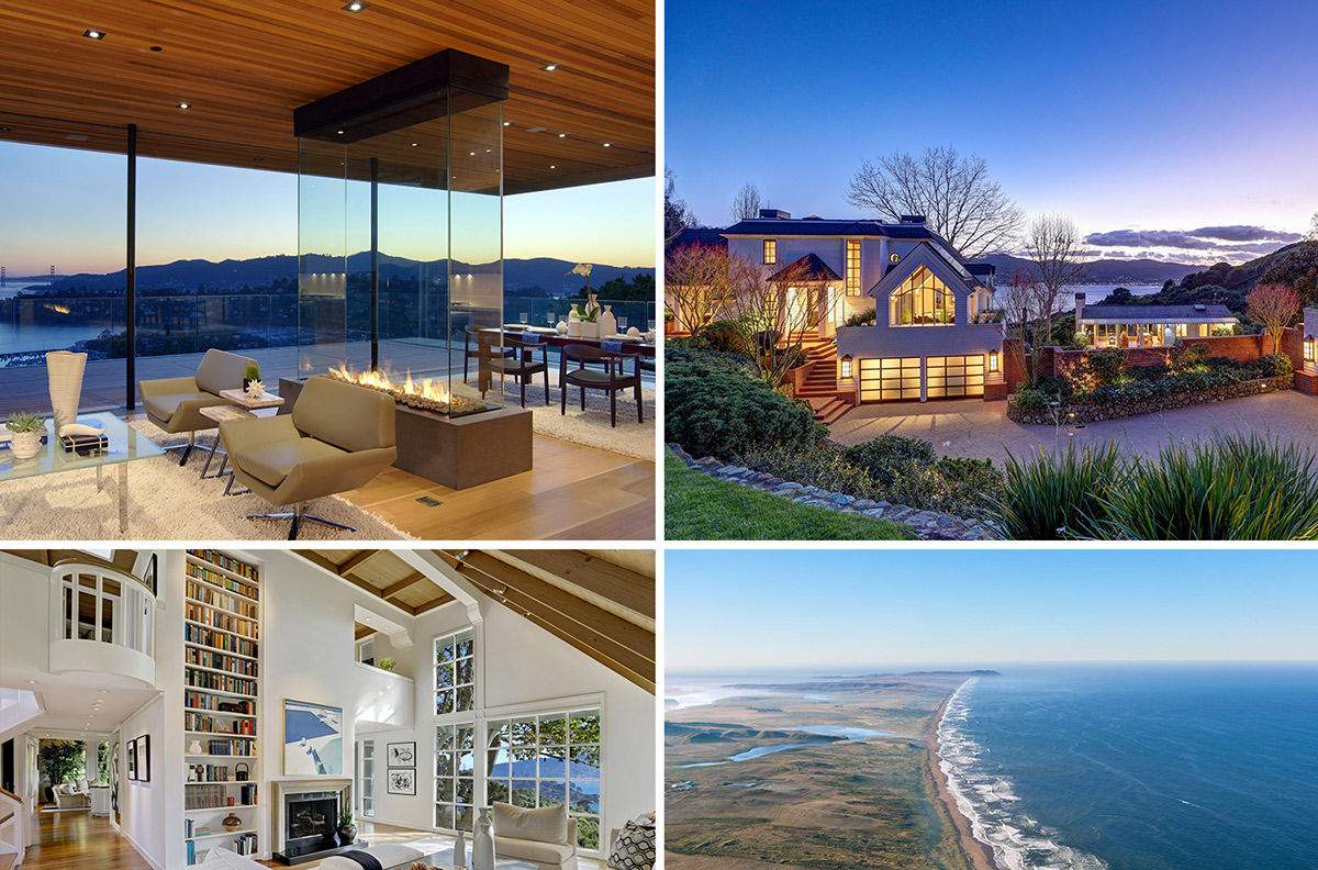 Collage of homes featuring views of the ocean