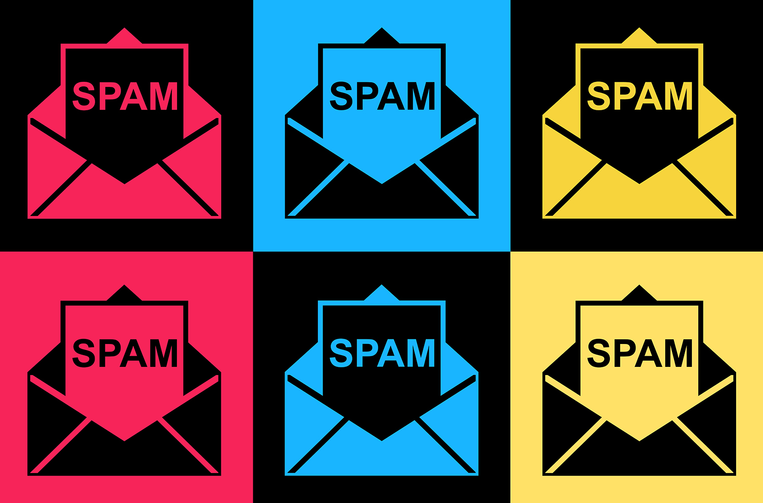 Image of Envelopes with the word 'SPAM'