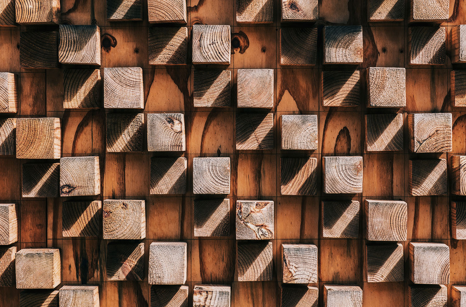 Image of View of wood stacked in a pattern