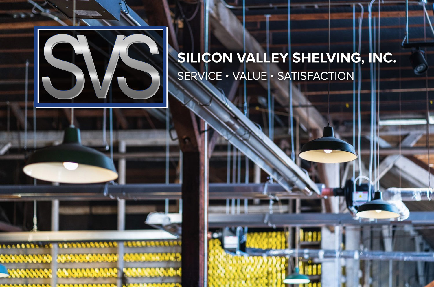 Image of A warehouse with SVS logo