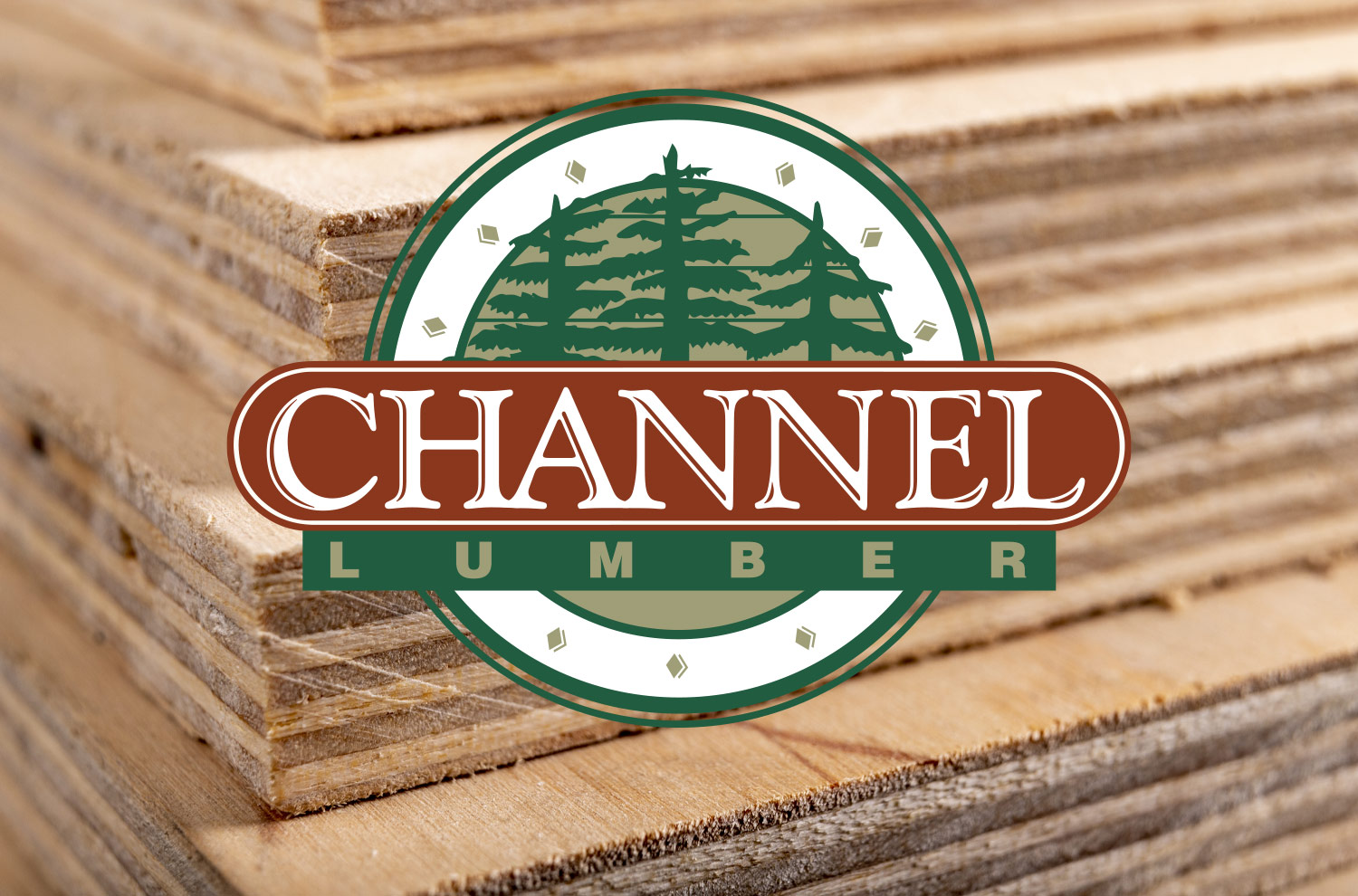 Channel Lumber logo and plywood