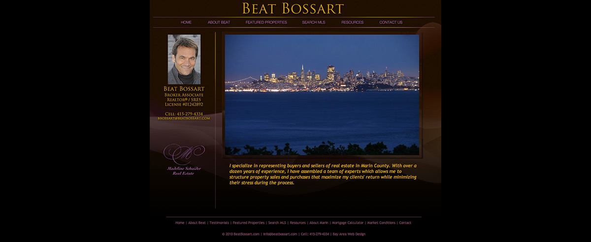 Image for post about A Modern Site Design for Realtor Beat Bossart