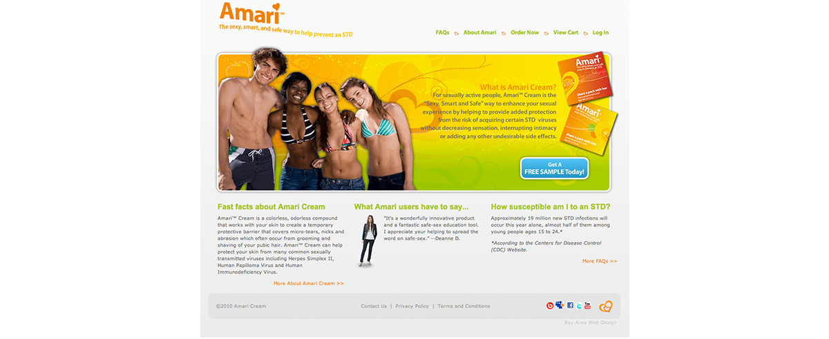 Image for post about Custom E-Commerce Site Launched for Amari Cream