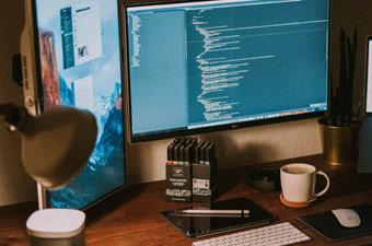 Image of a desk with a computer