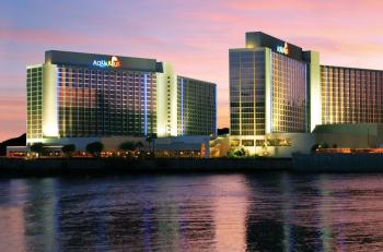 Exterior view of Aquarius casino