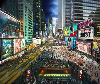 Stephen Wilkes photograph of Times Square, New Year's Eve, Day To Night, 2011